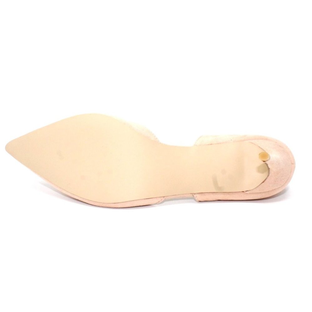 YDN Womens Sz 9.5M Nude Beige Suede Pumps Pointed Toe Heels Luxury Dress Shoes - Picture 10 of 10